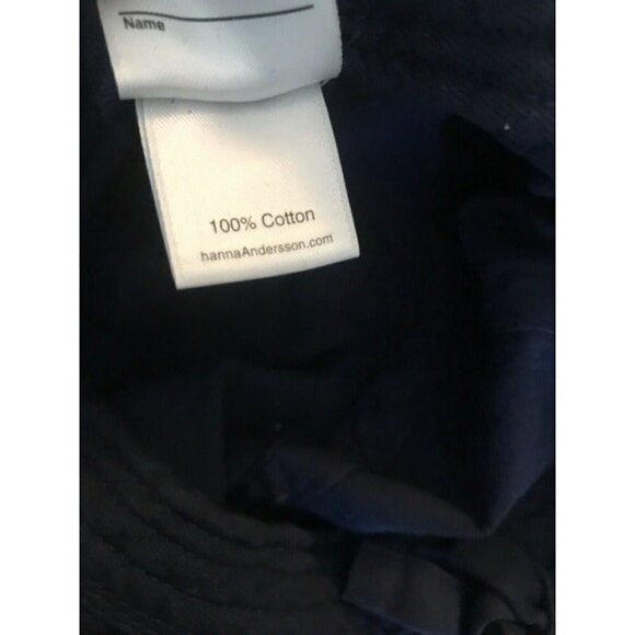 Hanna Andersson Xsmall Blue Sun Hat boy summer navy strap - Picture 5 of 5